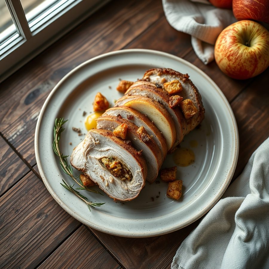 Apple Stuffed Pork Loin