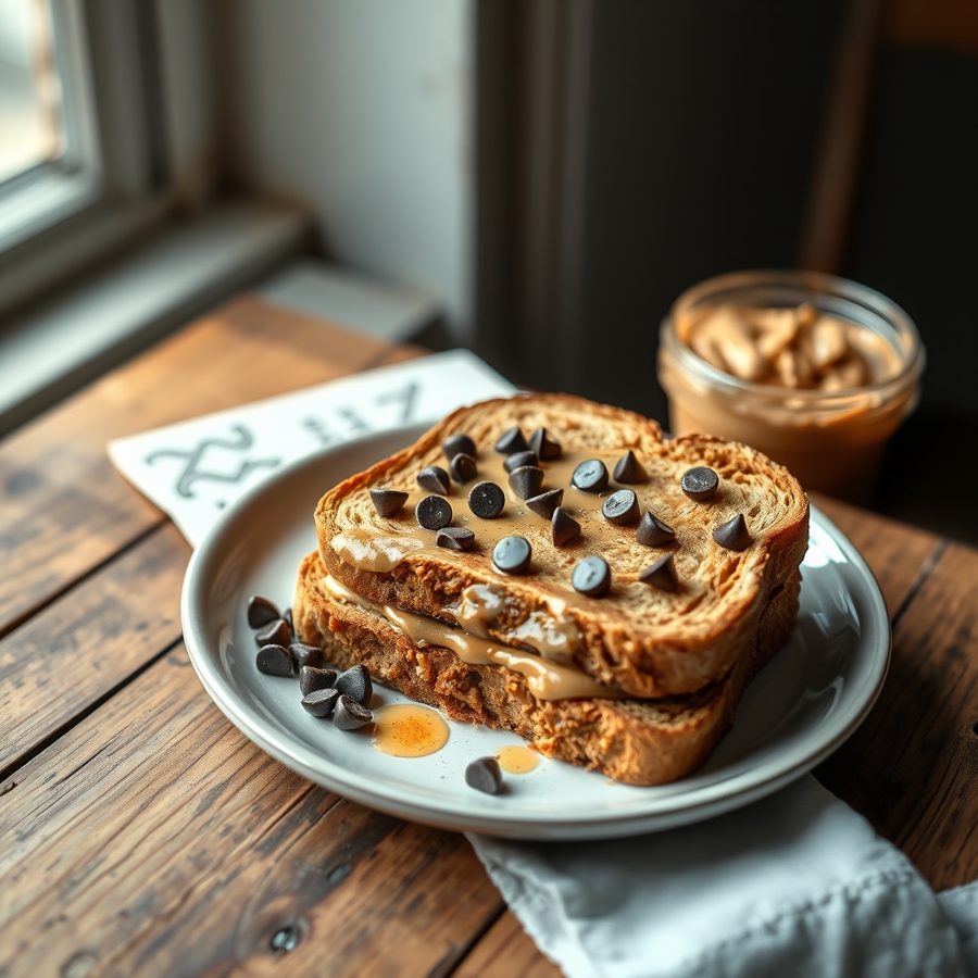 Chocolate Chip Peanut Butter Toast