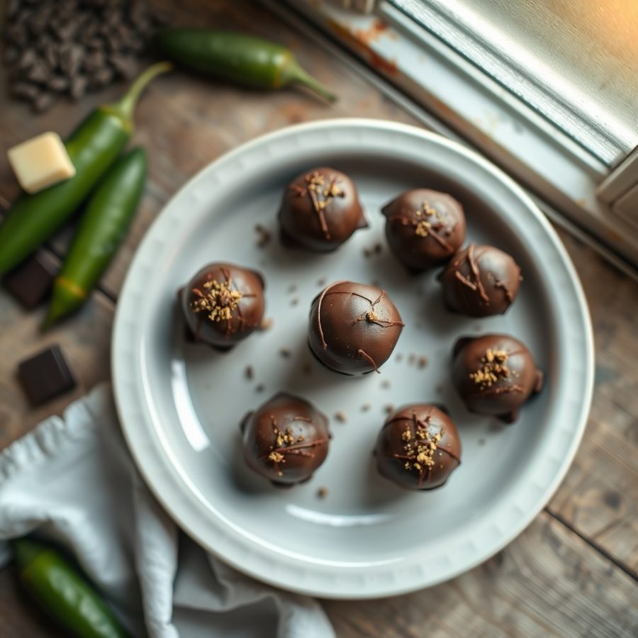 Chocolate-Jalapeno Truffles