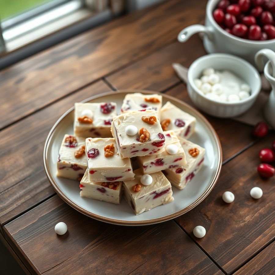 Cranberry Walnut Fudge