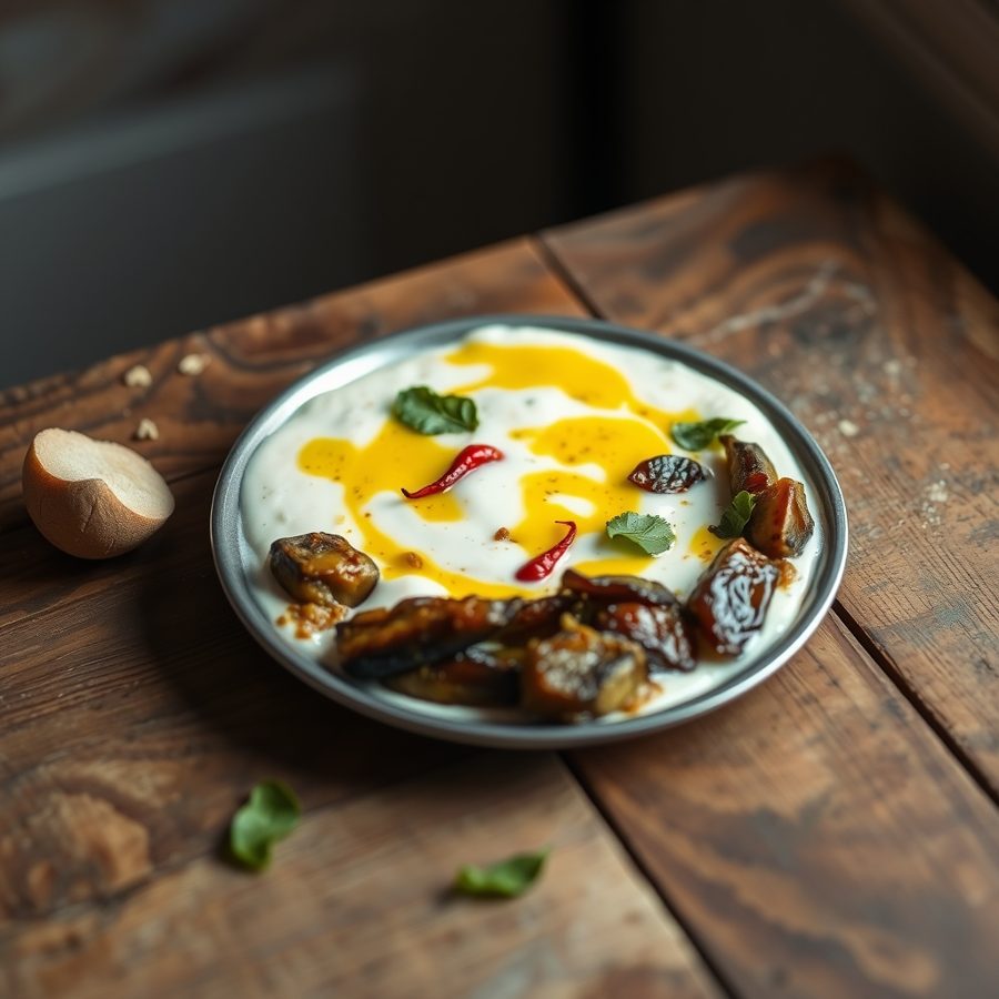 Dahi Baingana (Fried Eggplant in Yogurt)