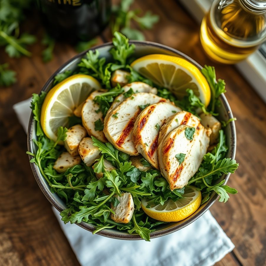 Grilled Chicken and Arugula Salad