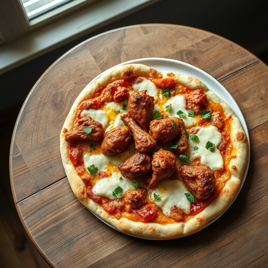 Nigerian Chicken Suya Pizza