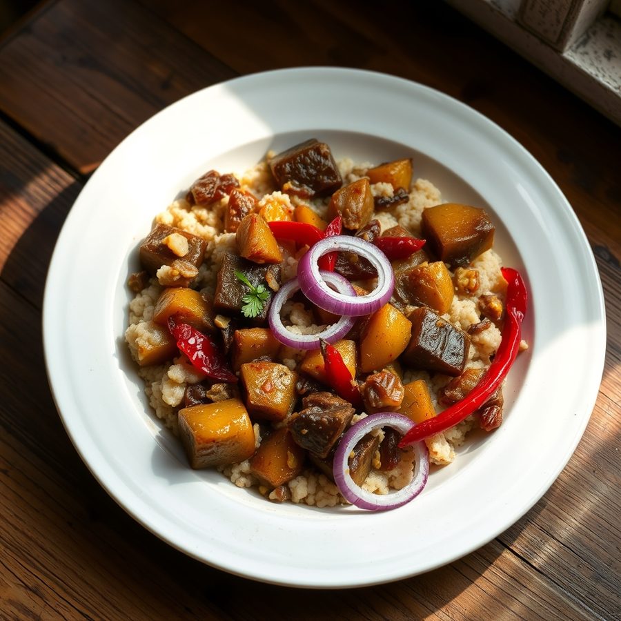 Nigerian Ripe Plantain Porridge