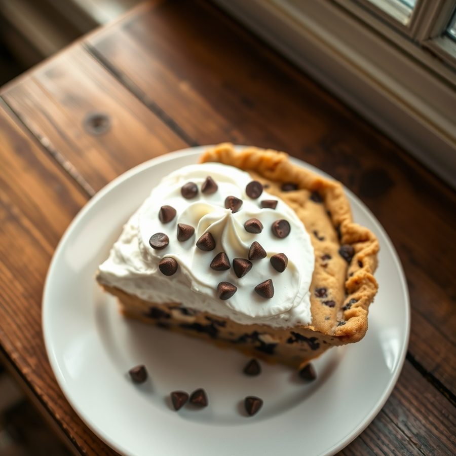 No-Bake Chocolate Chip Cookie Pie