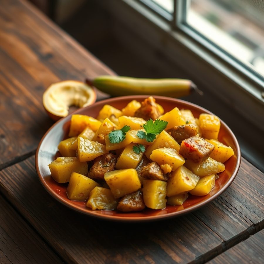 Ogolale (Mashed Yam and Plantain)