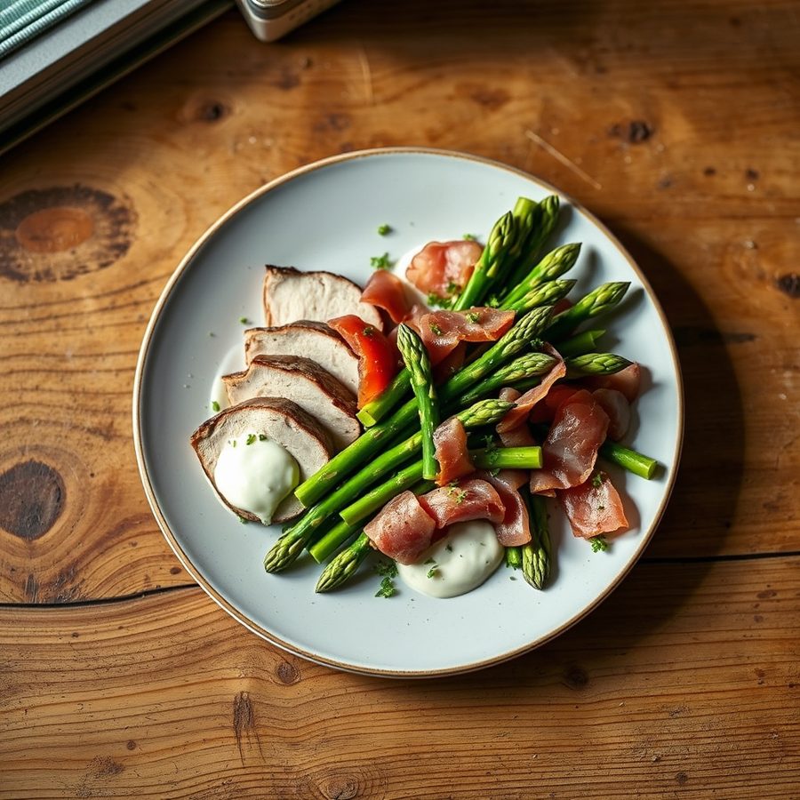 Pork Tenderloin with Asparagus and Prosciutto