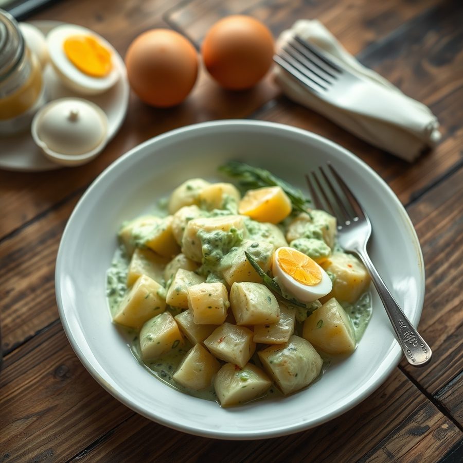 Potatoes with Green Sauce