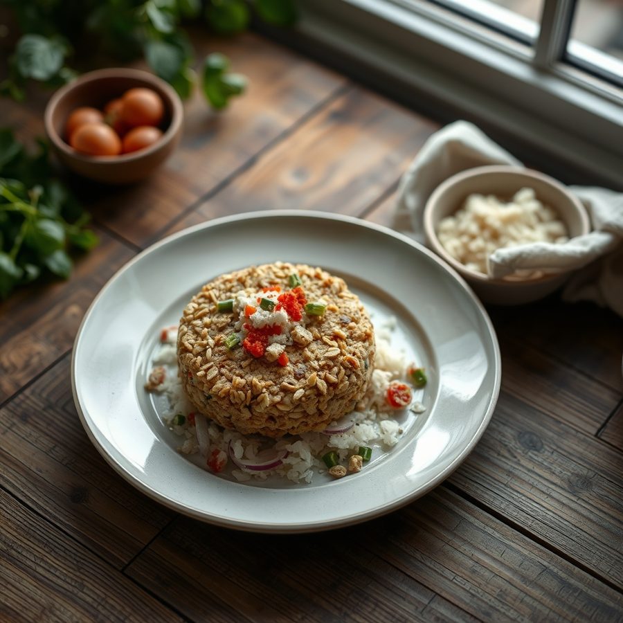 Rice-Oat-Semolina Burger