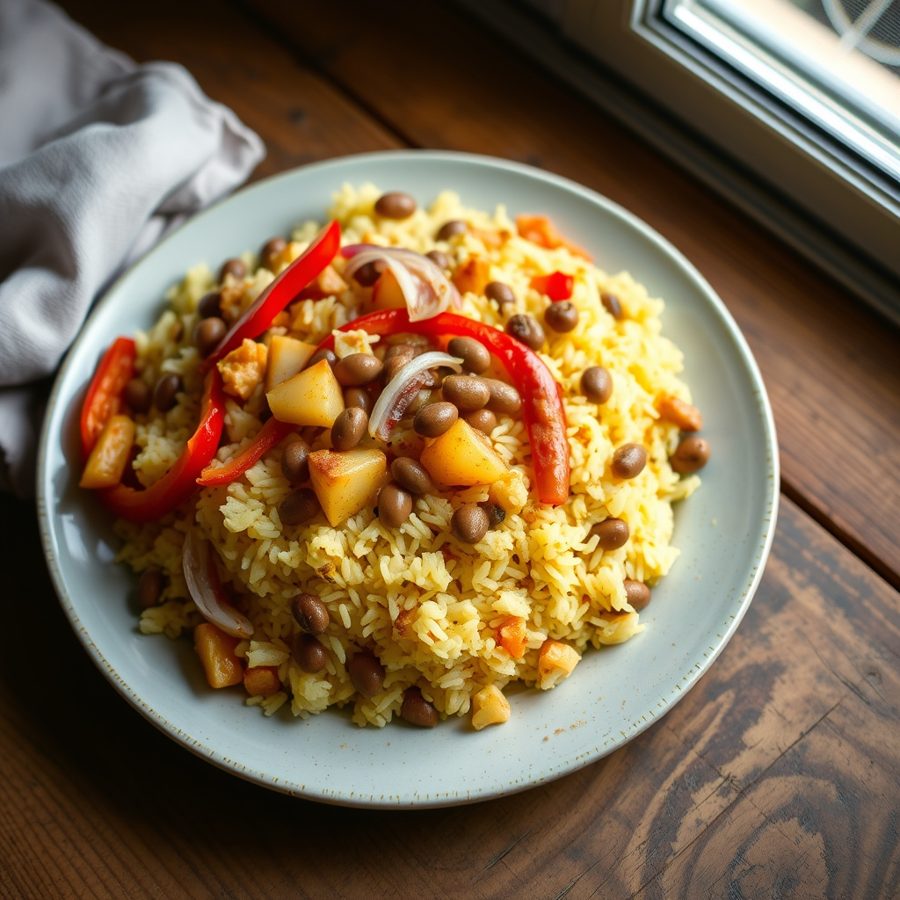Saffron Rice and Beans