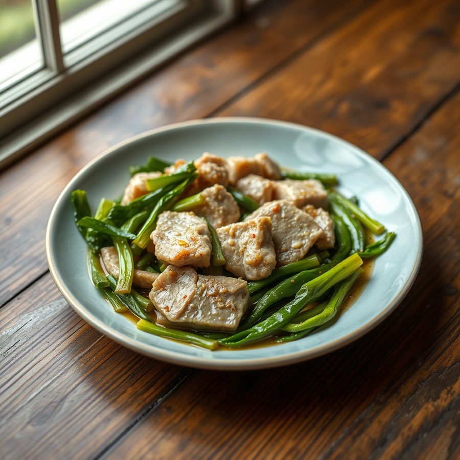 Steamed Pork With Mustard Greens (Mei Cai Kou Rou)