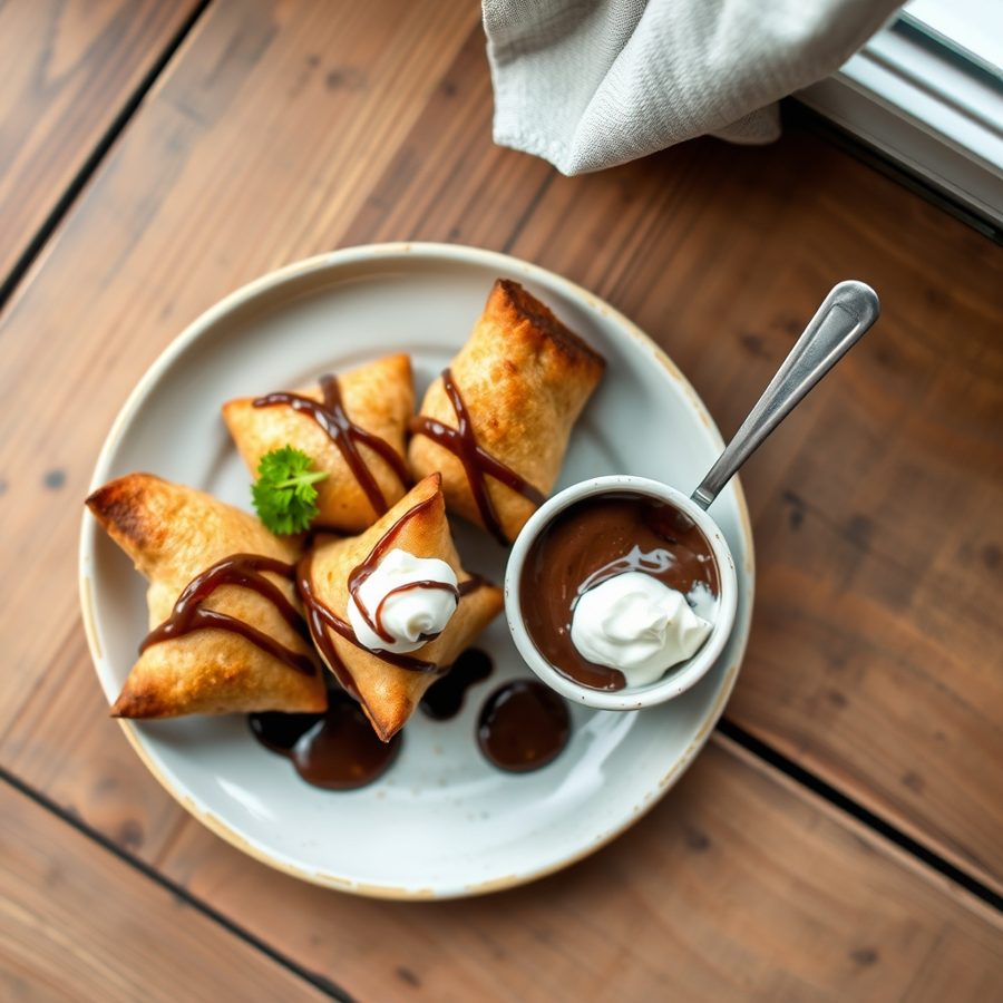 Sweet Masa Bites with Hazelnut Chocolate Dipping Sauce
