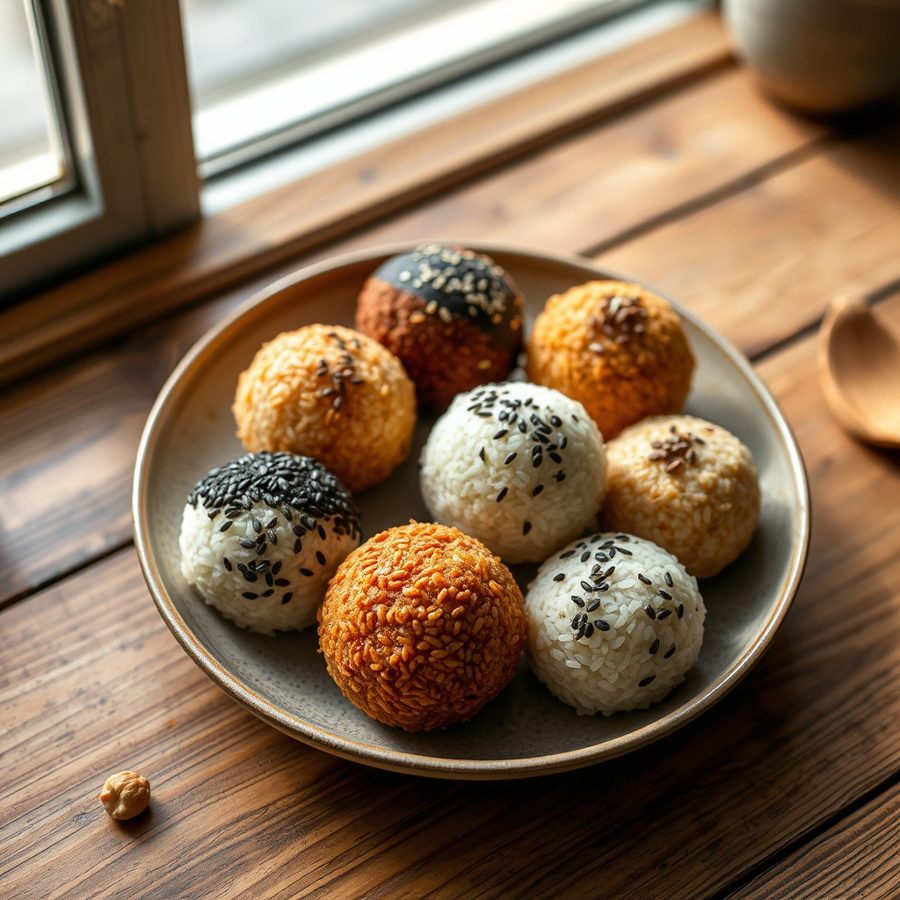 Tri-Colored Autumn Rice Balls (San-shoku Ohagi)