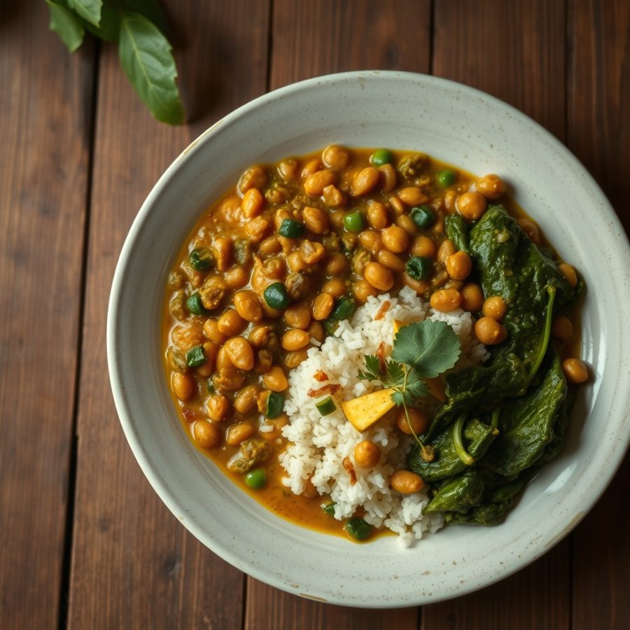 Upeseru (Indian Lentils with Greens)